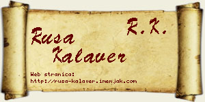 Rusa Kalaver vizit kartica